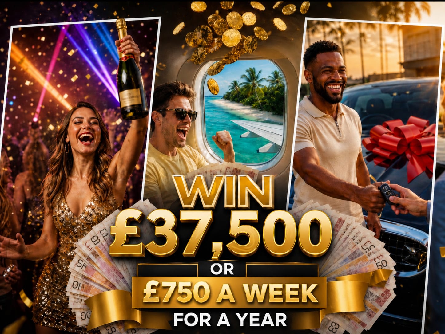 Win £37,500 OR £750 A Week For A Year